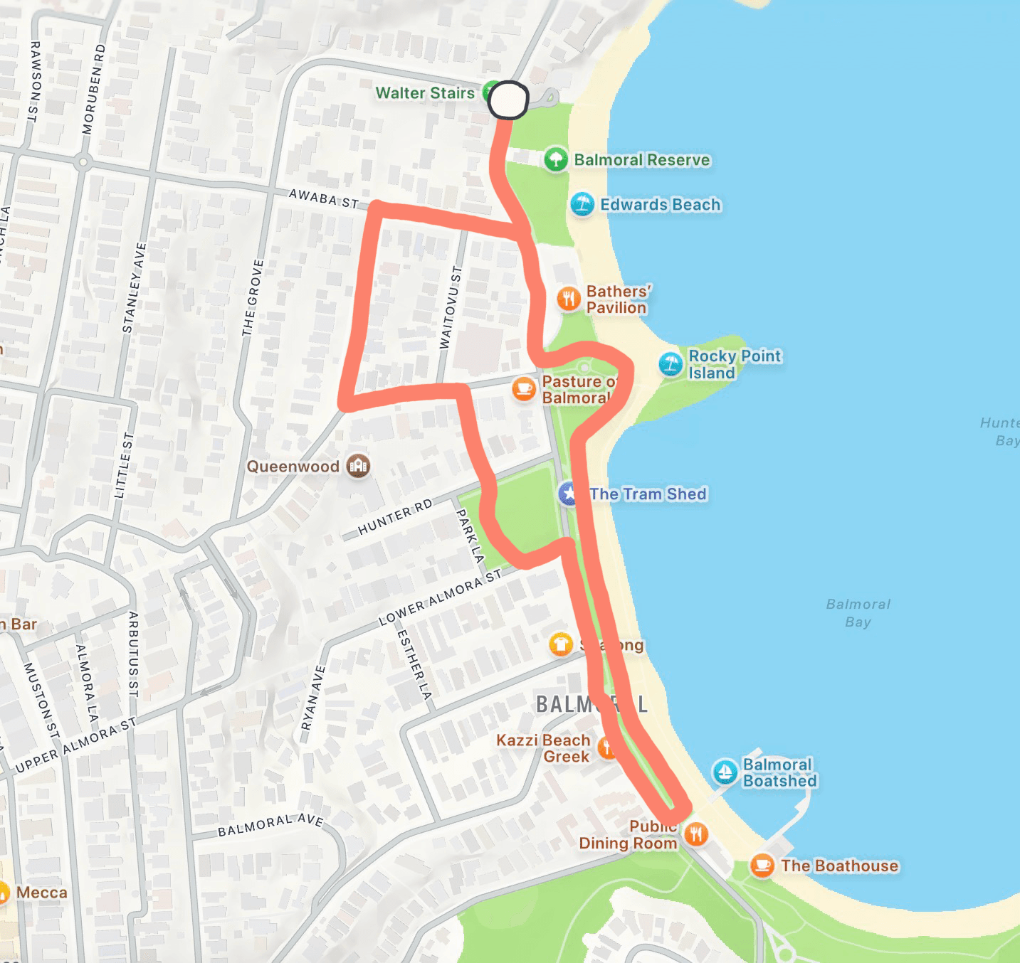 GPS route preview map